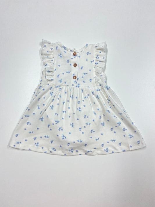 Robe avec cache-couche intégré Fleurs bleues