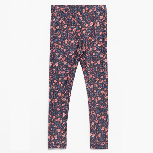 Legging côtelé fleuri